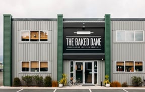 The exterior of the shop and factory of The Baked Dane.