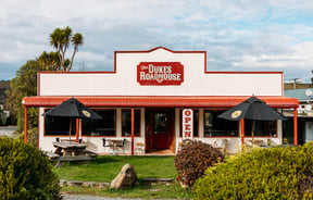 The exterior of The Duke’s Roadhouse in Rangitikei.