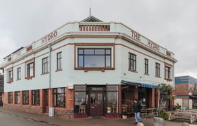 The building's exterior.