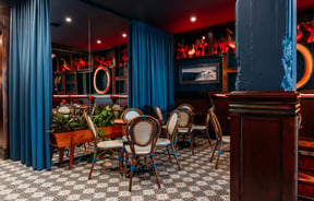 Lobby area at The Intrepid Hotel.