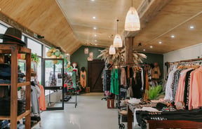The inside of The Red Little Fox store in Fairlie.
