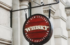 Signage of The NZ Whisky Cellar Door.