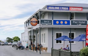 Exterior view of The Pier Hotel.
