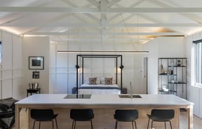 The bedroom and living area.