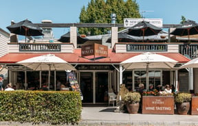 The exterior of The Winery Arrowtown on a sunny day.