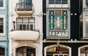 Exterior of Three Rabbits Tattoo in Wellington.