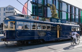 Exterior of the tram.