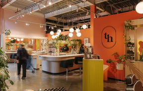 Counter and chairs at Twiggi Hair.