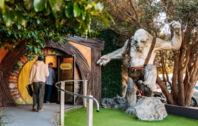 The entrance to Weta Workshop.