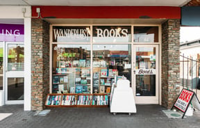 The exterior of Wanderlust Books Alexandra.