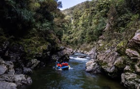 A boat on a river.