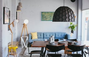 Furniture inside the store.