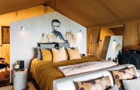 Bedroom view of Dreamscape Glamping.