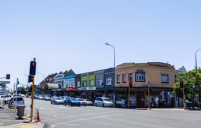 A street in Grey Lynn on a sunny day.