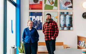 Portrait of Jemma Cheer and Adam Curry, Palmerston North