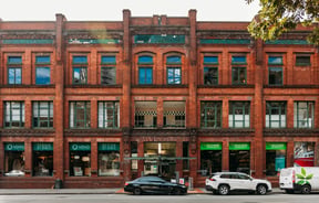 The grand brick exterior of a building in Wellington.