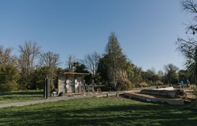A playground on a sunny day.