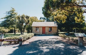 A little house in Chamberlain Park in North Canterbury.