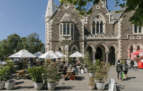 An outside photo of Arts Centre and Frances Nation Grocer.