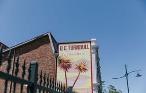 Mural painted on side of building in Timaru.