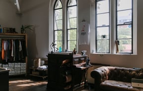 Interior image of the fashion and homeware store Indigo & Provisions.