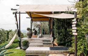 Outside view of Dreamscape Glamping accommodation.