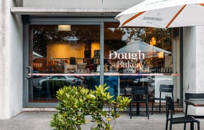 The exterior of Dough Bakery in Upper Hutt.