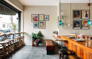 The window seat inside Margot Wellington.