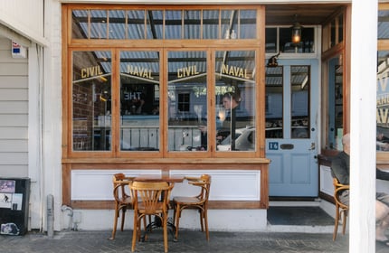 The building exterior of Civil and Naval in Lyttelton