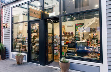 Exterior of retail shop Shopology.