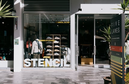 Exterior of Stencil store in Christchurch