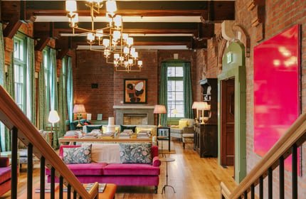 A Modern Gothic lounge design.