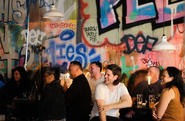 Crowd enjoying live music at Abandoned Taproom Petone.