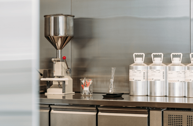 The lab where they make perfumes at Abel perfumery.