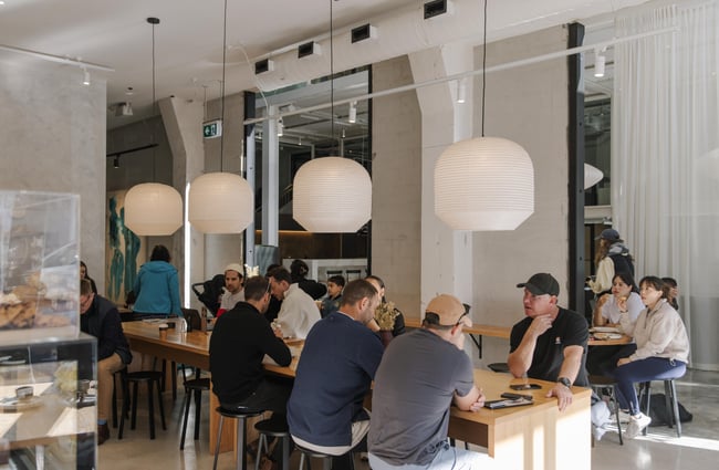 Busy cafe scene at Akin.