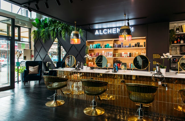 The busy nail and cocktail bar at Alchemy & I in Palmerston North.