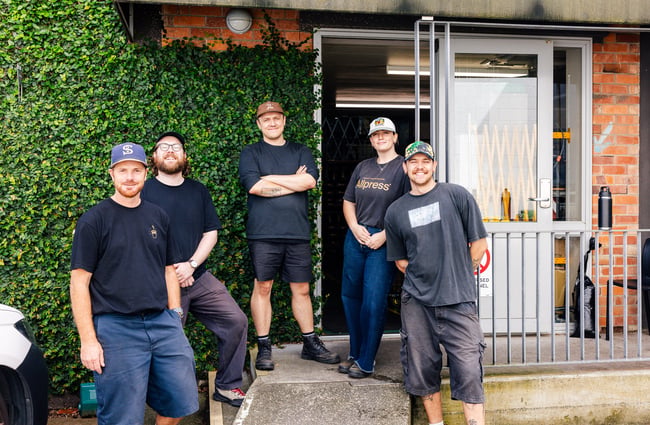 Team photo at Allpress Auckland Roastery