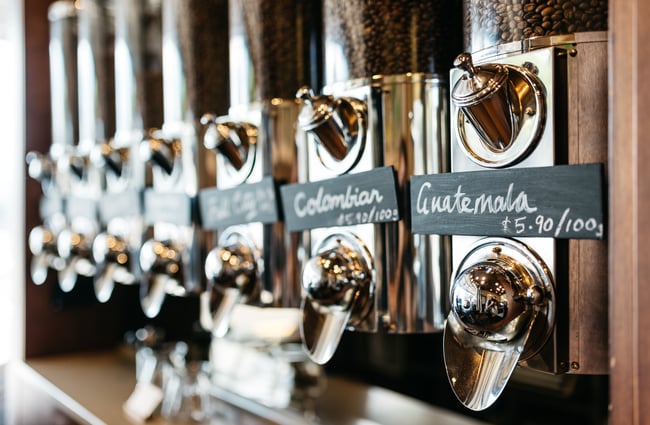 Coffee dispensers.