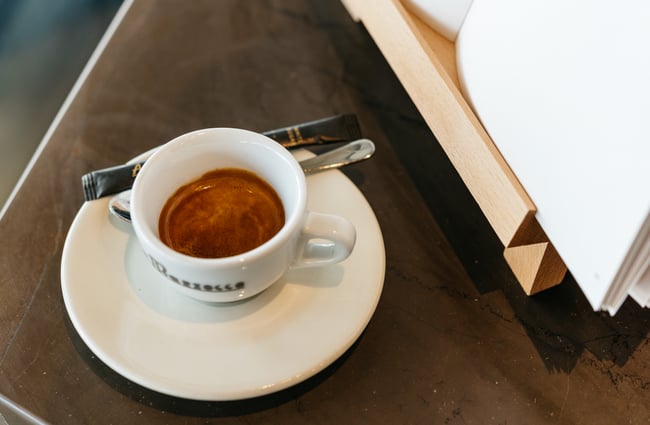 Coffee in a cup.