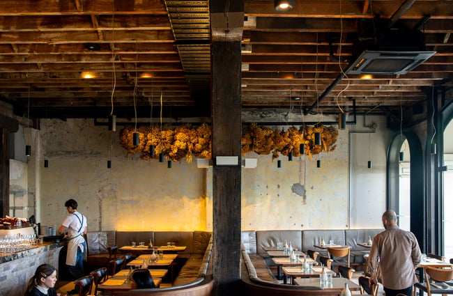 The restaurant interior of Amano in Auckland.