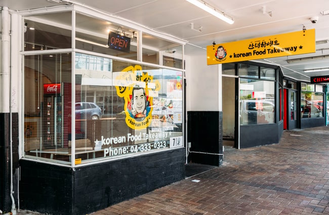Exterior shop view of An Nyeong Ha Se Yo Korean Food Takeaway.