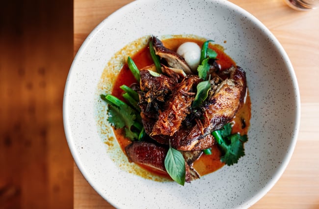 Close up of a dish at Apache.