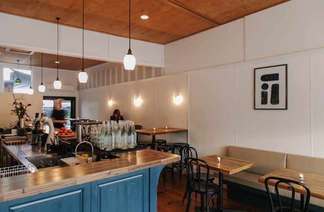 Interior view of the bar at Arden.