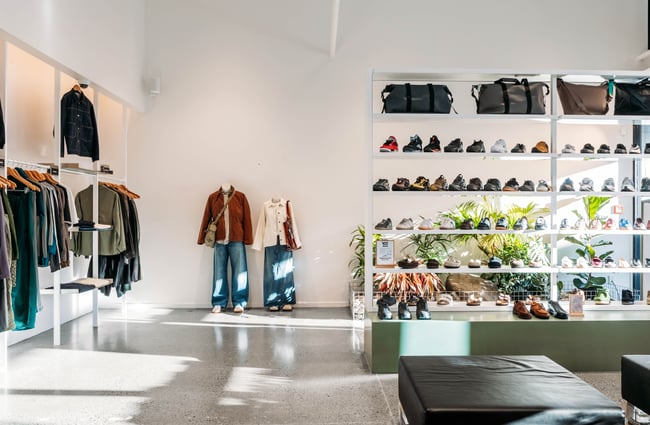 The retail display at Area51 in Wellington.