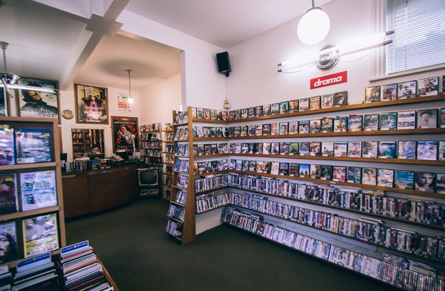 Inside the store.