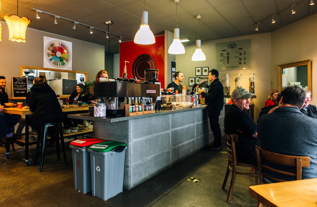 A customer being served.