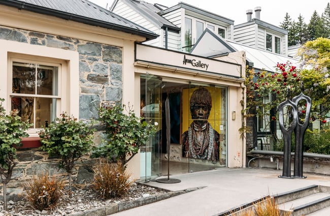 Exterior building view of Artbay Gallery in Queenstown.