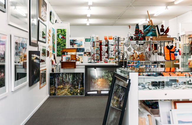 Artwork on display at Artel Gallery & Store.