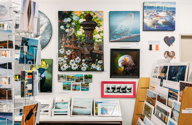 Postcards and wall art at Artel Gallery & Store.