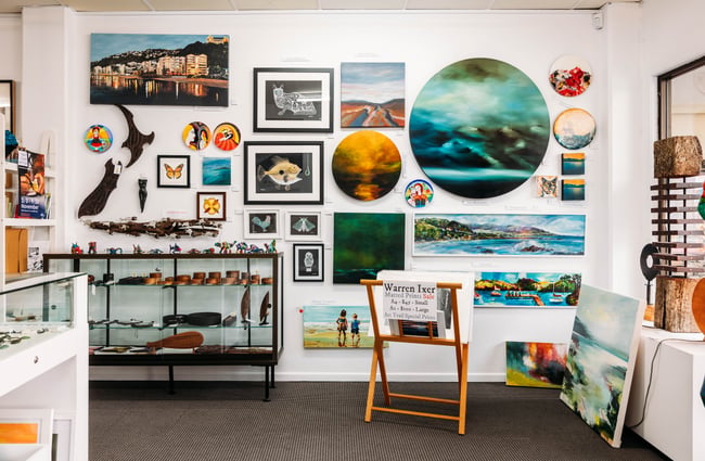 Interior view of Artel Gallery & Store.